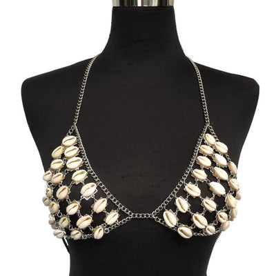 Sensual Sea Shell Beach Necklace Bikini top
