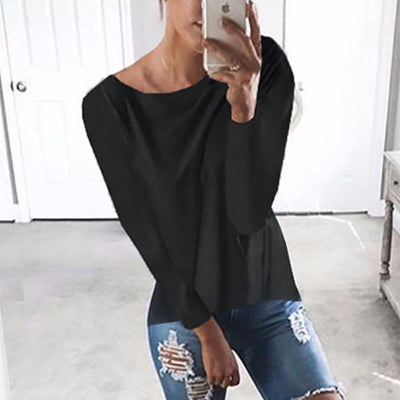 Womens Sexy Cross Patch Long Sleeve Shirt