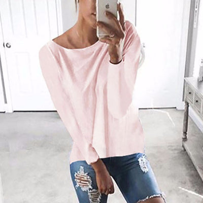 Womens Sexy Cross Patch Long Sleeve Shirt