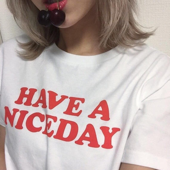 "Have A Nice Day" Womens Hipster Top