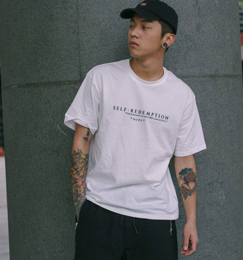 "Self Redemption" Printed Hip Hop Tee 2018