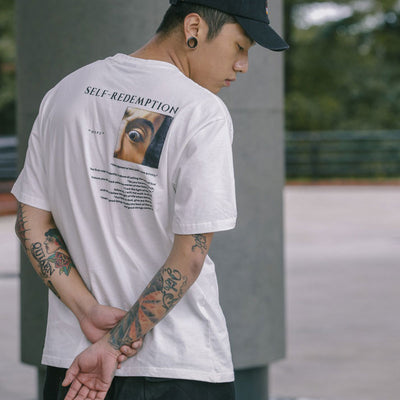 "Self Redemption" Printed Hip Hop Tee 2018