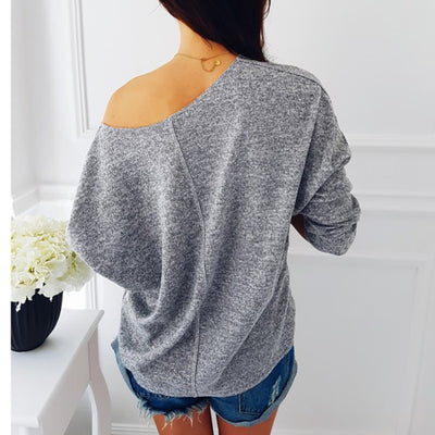 Soft Cross Neck Knitted Pullover