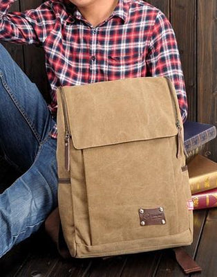 Rugged and Edgy Mens Canvas Backpack