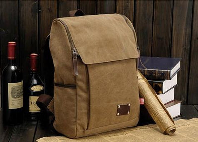 Rugged and Edgy Mens Canvas Backpack