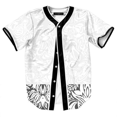 New Summer Vintage Print Short Sleeve Baseball Jersey