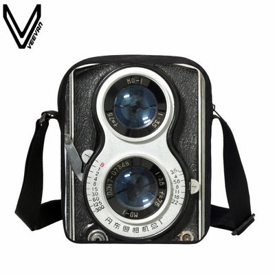 Vintage 3D Camera Oxford Style Travel Bag