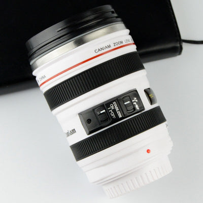 Novelty Stainless Steel Camera Lens Travel Coffee Mug