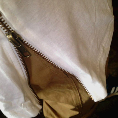 Zipper Hemmed T Shirt