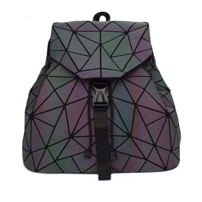 EQcreative Plus geometric luminous purses and shard lattice eco-friendly leather holographic shoulder bag