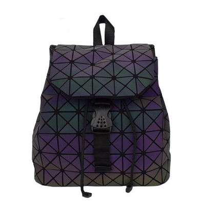 EQcreative Plus geometric holographic handbag stock photo