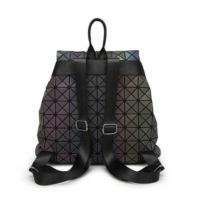 EQcreative Plus geometric reflective backpack backview