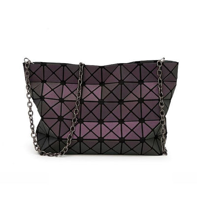 EQcreative Plus Geometric reflective luminous handbag and purses