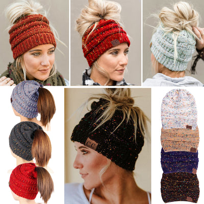 Cute "MessyBun" Ponytail Beanie + Holiday Special